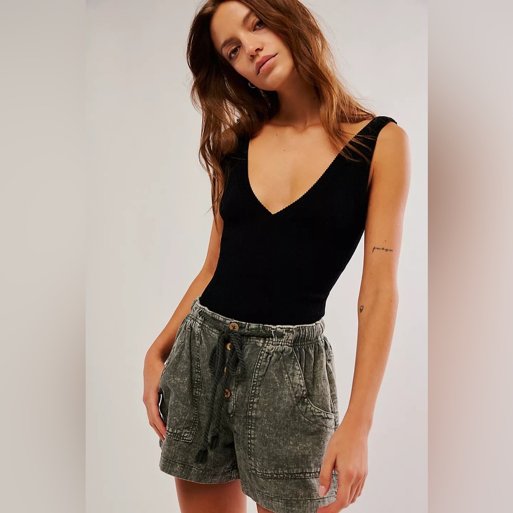 NWOT Free People Westmoreland Linen Short